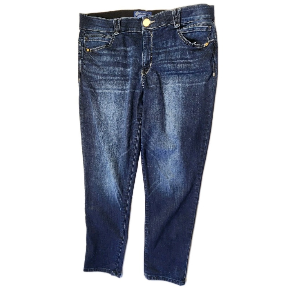Democracy Womens Ab Solution Ankle Skimmer Jeans Sz 16 Indigo Blue Denim Stretch